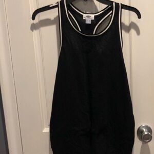 Old Navy Black Tank with White Contrast Trim
